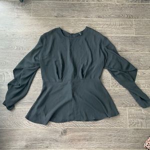River island black top with frill sleeves